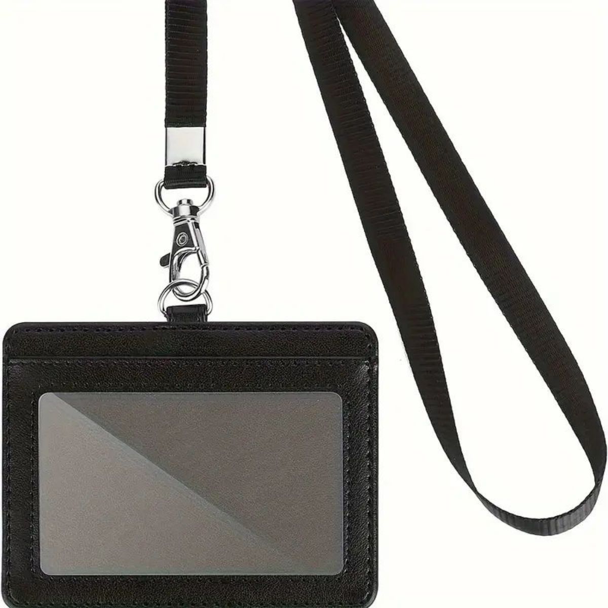 Index Card Holder - 1 porta badge orizzontale con cordino