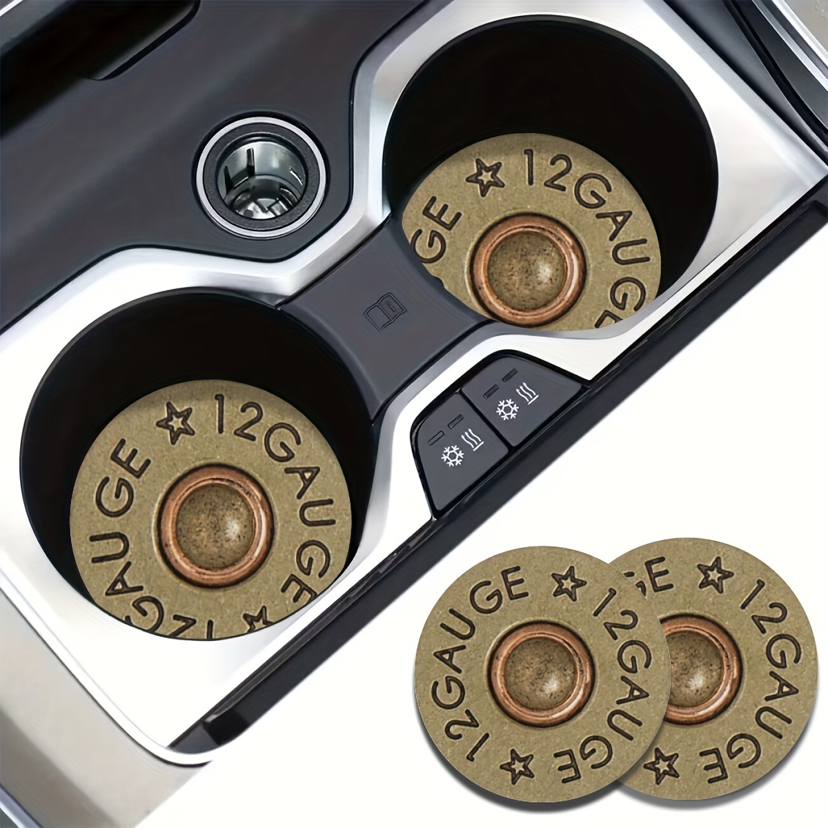 Leather Desk Pad - Confezione da 2 sottobicchieri per auto