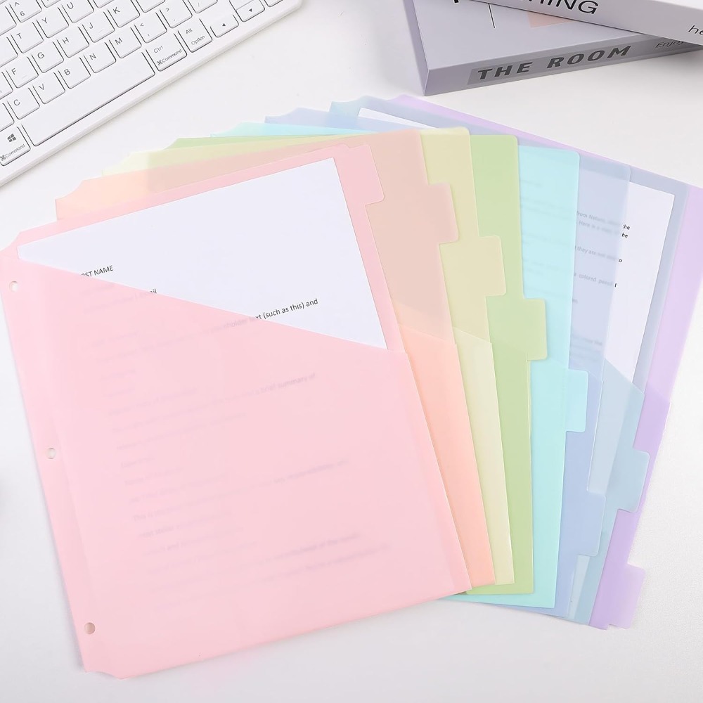 Tab Divider A4 - 8 divisori per raccoglitore A4 in