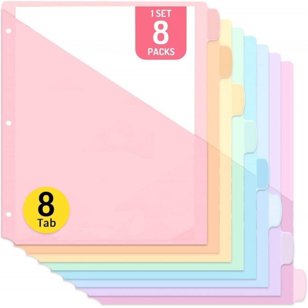 Tab Divider A4 - 8 divisori per raccoglitore A4 in